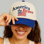 AMERICAN the BRAVE Embroidered Baseball Cap | Patriotic USA Hat for Men & Women | Freedom Slogan Cap