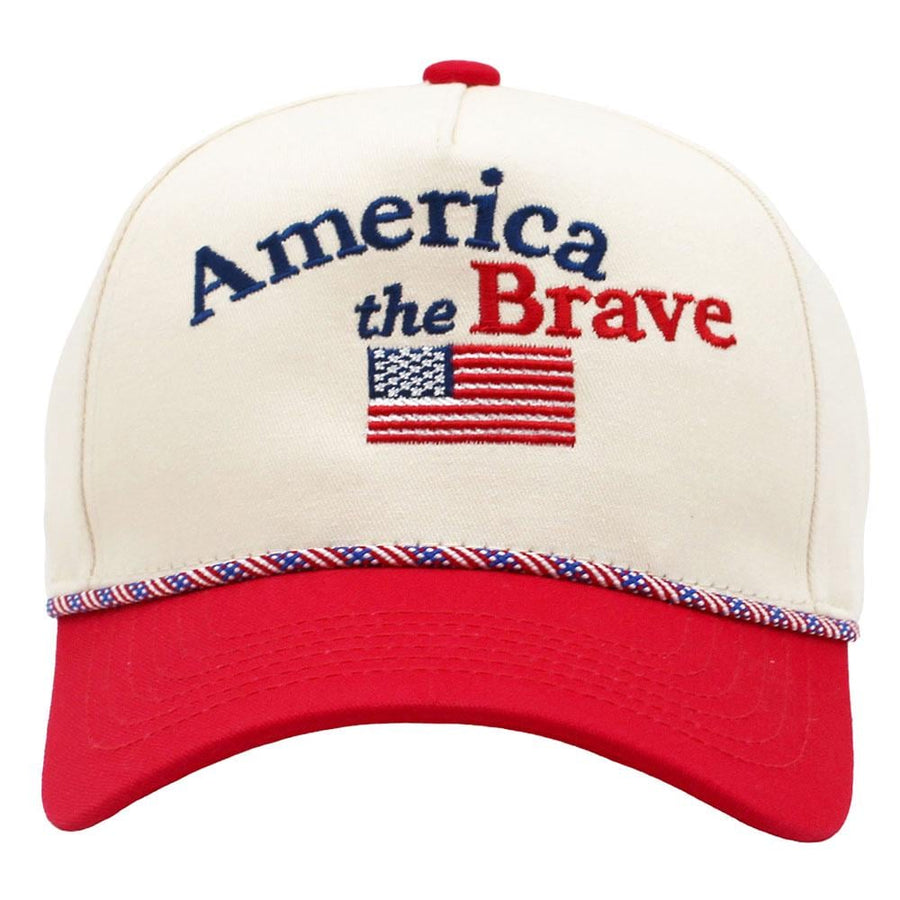 AMERICAN the BRAVE Embroidered Baseball Cap | Patriotic USA Hat for Men & Women | Freedom Slogan Cap