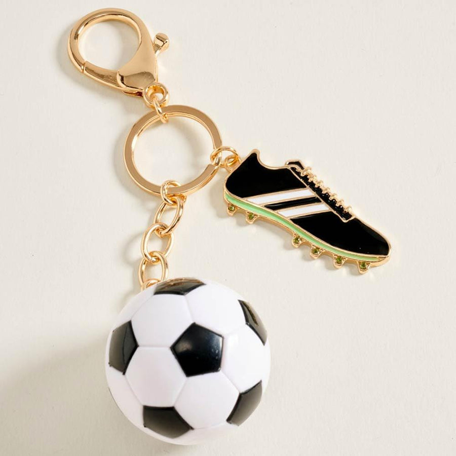 Soccer Ball Shoes Charm Keychain - Player Bag Zip Charms - Soccer Key chain Team Gift