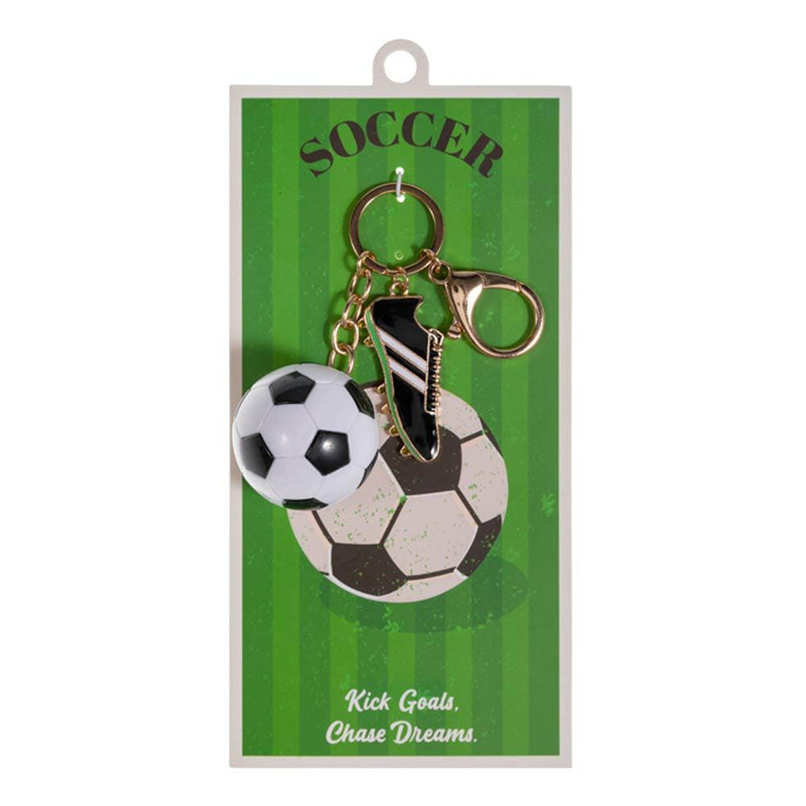 Soccer Ball Shoes Charm Keychain - Player Bag Zip Charms - Soccer Key chain Team Gift