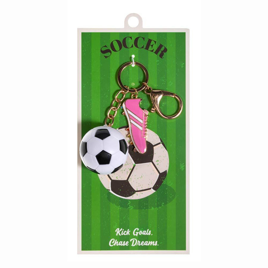 Soccer Ball Shoes Charm Keychain - Player Bag Zip Charms - Soccer Key chain Team Gift