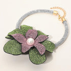 Pearl Center Bling Studded Oversized Flower Necklace - Bold Floral Chunky Statement Necklace - Bridal Jewelry