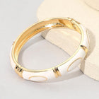 Textured Enamel Hinged Bangle Bracelet - Colorful Stackable Everyday Enamel Bangles