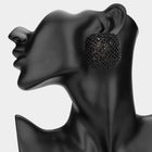 Bold Bling Studded Square Statement Earrings - Chunky Geometric Earrings - Glamour Party Earring - Evening Jewelry