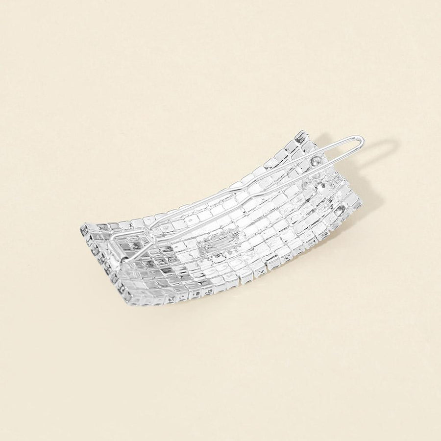 American USA Flag Crystal Barrette | Patriotic Sparkly Hair Clip | Red White Blue Hair Accessory