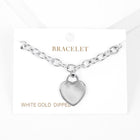 Gold Dipped Metal Heart Lock Charm Bracelet - Dainty Love Lock Jewellery Gift for Her