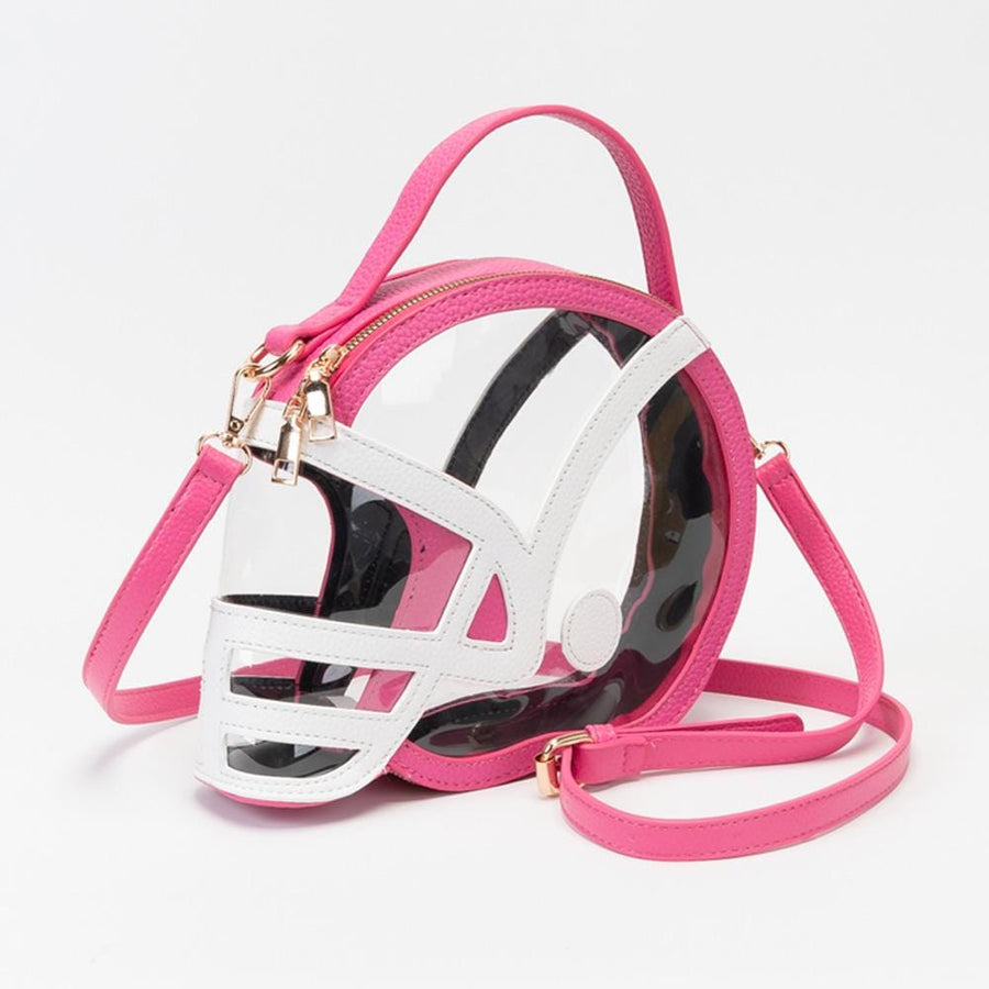Transparent Football Helmet Shaped Crossbody Bag - Clear Gameday Purse - Football Mom Handbag Fan Gift