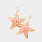 Thread Wrapped Star Dangle Earrings - Boho Celestial Drop Earrings - Artisan Threads Earring