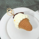Crochet Ice Cream Handmade Keychain Bag Charm - Ice-Cream Lover Gift for Teens and Women