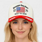 Stronger Than Ever 1776 USA Flag Leaf Embroidered Baseball Cap - American Pride Gift