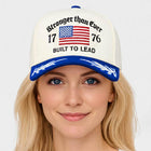 Stronger Than Ever 1776 USA Flag Leaf Embroidered Baseball Cap - American Pride Gift