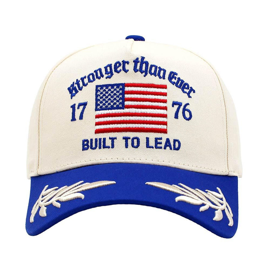 Stronger Than Ever 1776 USA Flag Leaf Embroidered Baseball Cap - American Pride Gift