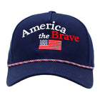 AMERICAN the BRAVE Embroidered Baseball Cap | Patriotic USA Hat for Men & Women | Freedom Slogan Cap