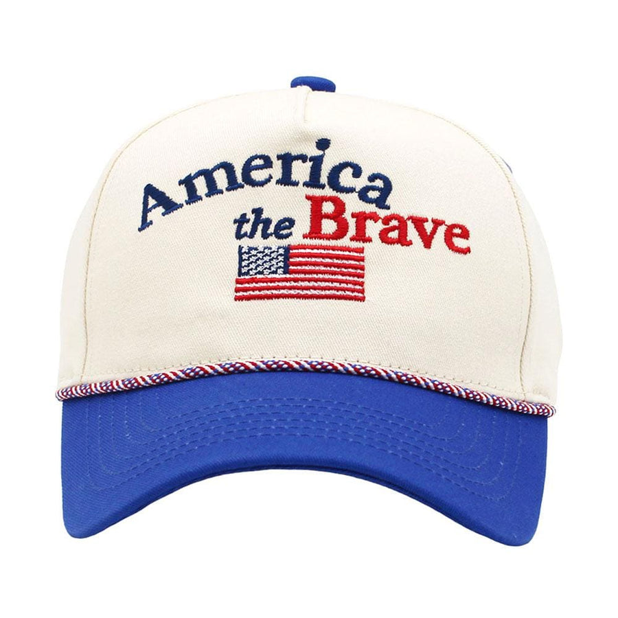 AMERICAN the BRAVE Embroidered Baseball Cap | Patriotic USA Hat for Men & Women | Freedom Slogan Cap