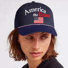 AMERICAN the BRAVE Embroidered Baseball Cap | Patriotic USA Hat for Men & Women | Freedom Slogan Cap