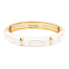 Textured Enamel Hinged Bangle Bracelet - Colorful Stackable Everyday Enamel Bangles