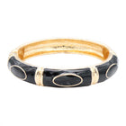 Textured Enamel Hinged Bangle Bracelet - Colorful Stackable Everyday Enamel Bangles