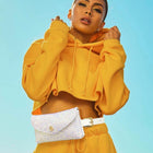 Bling Envelope Belt Crossbody Bag - Sparkle Glam Fanny Pack - Studded Waist Hip Bag