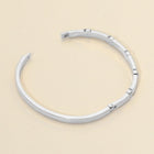 Stainless Steel Stone Paved Slim Hinged Bangle Bracelet - Dainty Sparkle Bracelet - Delicate Bridal Jewelry