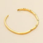 Stainless Steel Stone Paved Slim Hinged Bangle Bracelet - Dainty Sparkle Bracelet - Delicate Bridal Jewelry