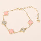 Gold Silver Dipped Quatrefoil Link Chain Bracelet | Elegant Minimalist Statement Jewelry | Trendy Everyday Bracelet