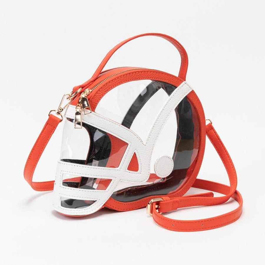 Transparent Football Helmet Shaped Crossbody Bag - Clear Gameday Purse - Football Mom Handbag Fan Gift
