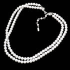 Double Layered Pearl Necklace - Classic Pearl Multi Strand Chain - Elegant Bridal Wedding Jewelry Gift