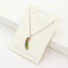USA State Map Abalone Pendant Necklace - Home State Jewelry - Moving Away Farewell Personalized Gift