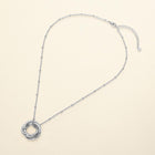 14K Gold Dipped Interlocking Circles Pendant Necklace – Dainty Layering Bridal Jewelry