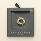 14K Gold Dipped Interlocking Circles Pendant Necklace – Dainty Layering Bridal Jewelry