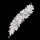 Rhinestone Floral Leaf Vine Headpiece – Crystal Headband for Wedding, Hair Accessory for Bride & Bridesmaids